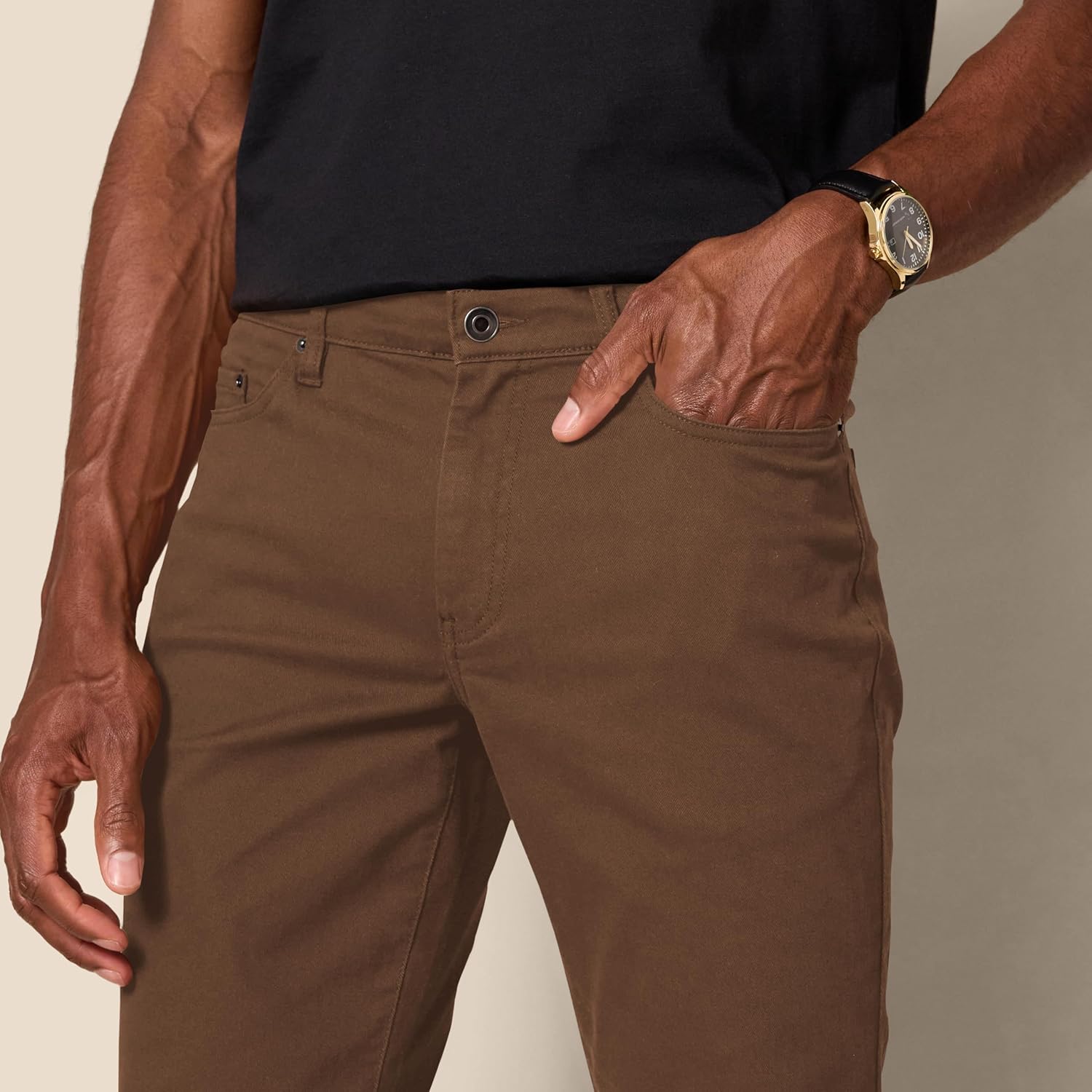 Thumbnail 3 de Amazon Essentials Men’s Slim-Fit 5-Pocket Stretch Twill Trousers