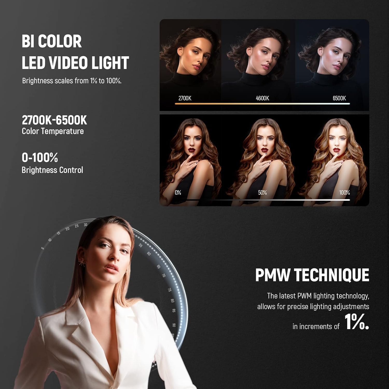 Thumbnail 3 de NEEWER MS60B Bi-Colour COB Portable Video Light