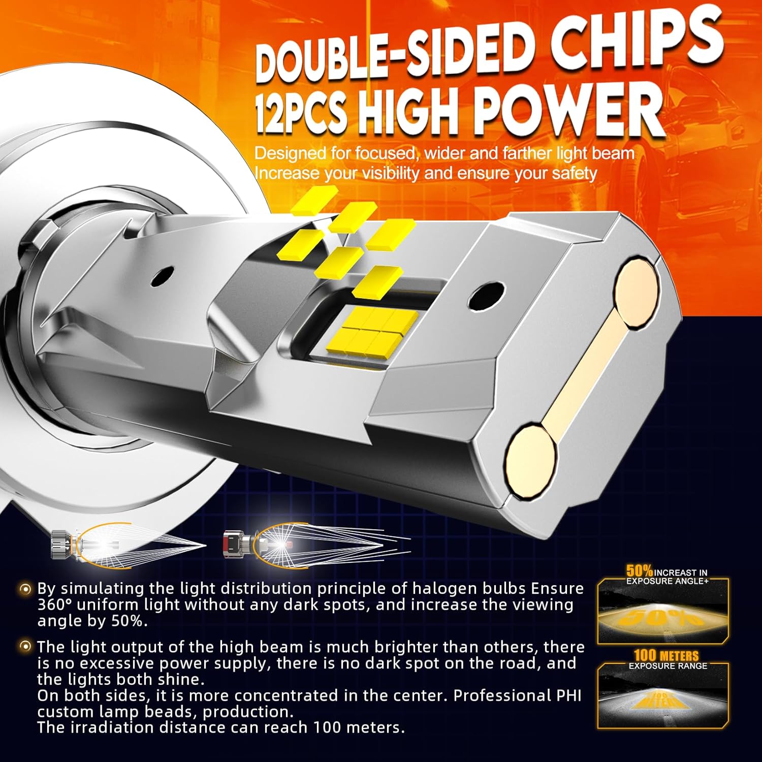 Thumbnail 1 de WAIXINGREN H7 Headlight Bulb 120W