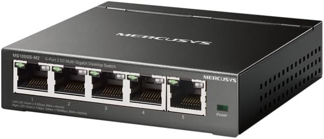 Thumbnail 1 de TP-Link Mercusys MS105GS-M2 switch Ethernet 2,5G 5 porte: cablaggio hassle-free e silenzioso, Plug & Play