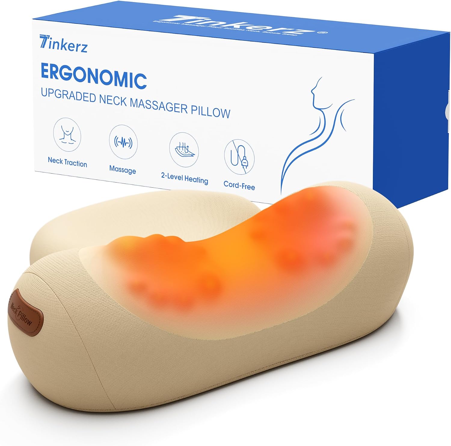 Detalle de Shiatsu Neck Massager Pillow, Oatmeal