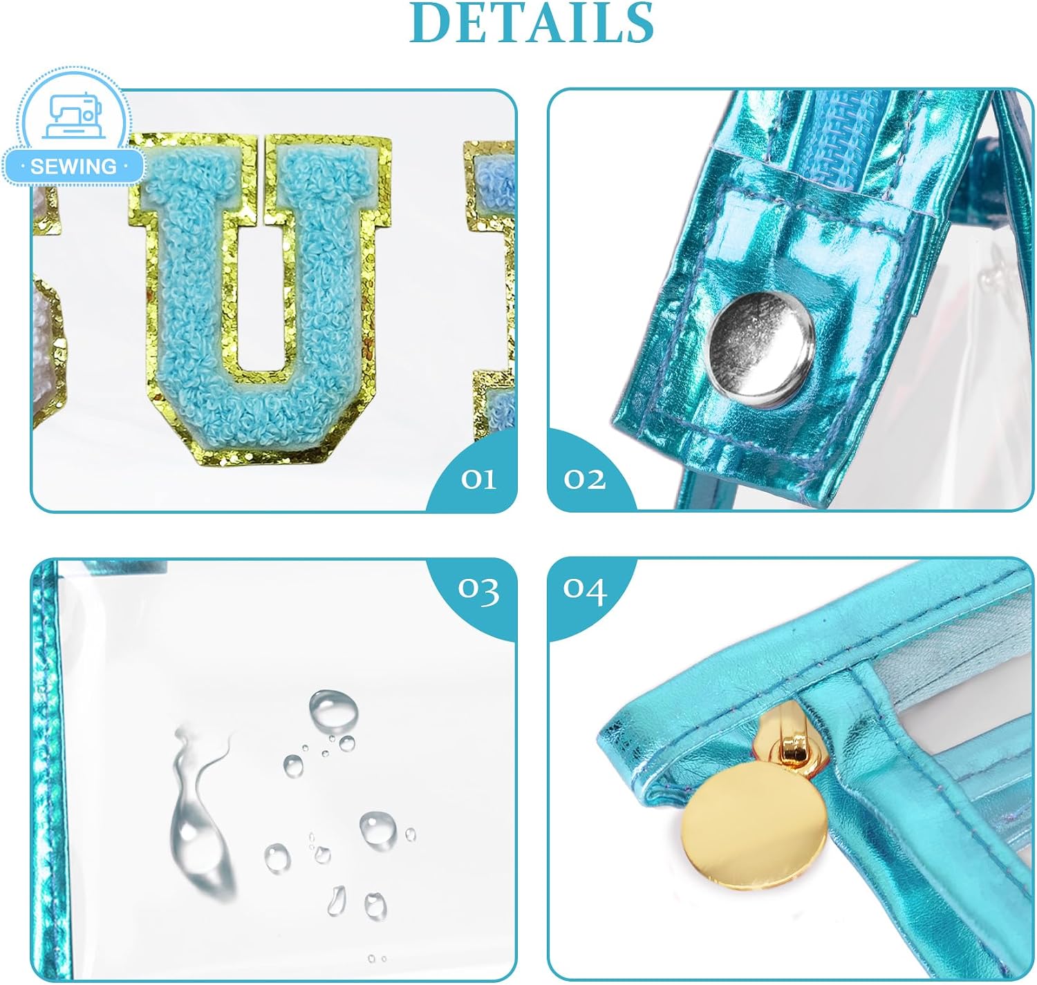 Thumbnail 2 de COSHAYSOO Sunscreen Bag Clear Makeup Toiletry Pouch – Clear Beach & Travel Organizer