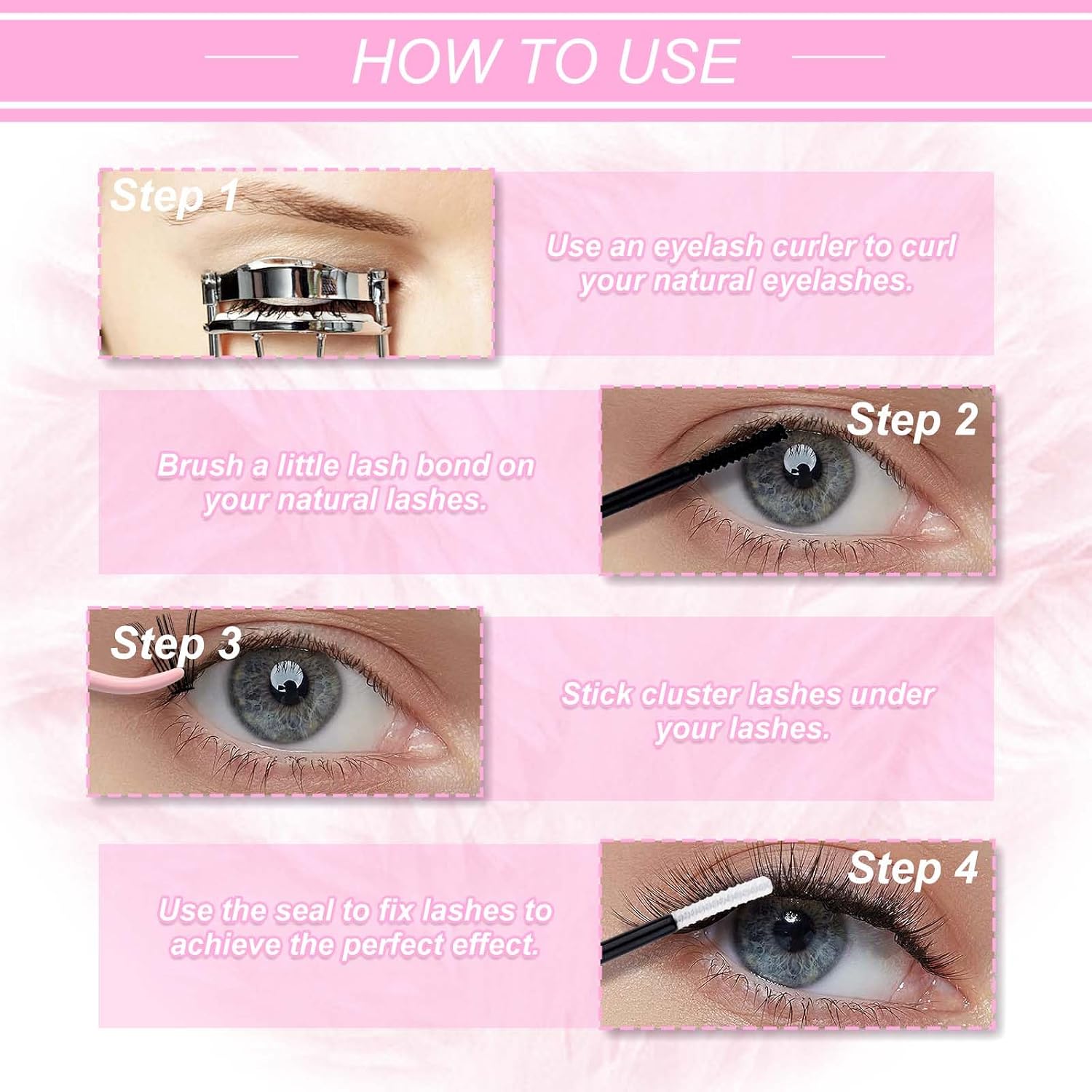 Thumbnail 6 de FADLASH 10D-20D Cluster Wimpern 0,07 C Curl 8–16 mm