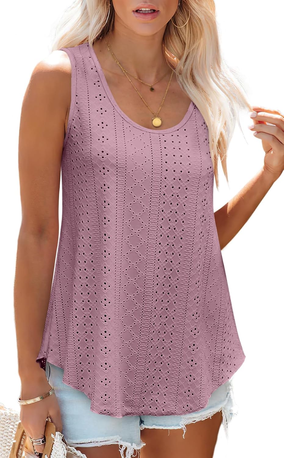Thumbnail 1 de DUOEASE Tank Top Damen: Sommer-Ärmellose Oberteile mit Scoop-Ausschnitt