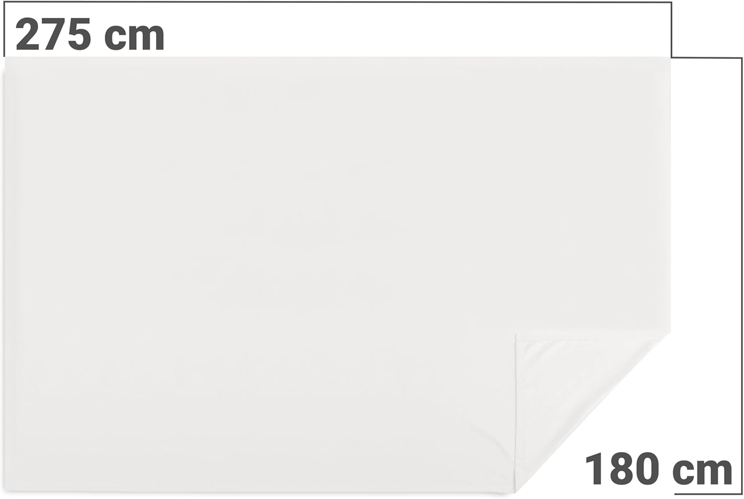Thumbnail 2 de Drap-Housse sans élastique npluseins 180 x 275 cm – Ultra-Doux et Polyvalent, Blanc