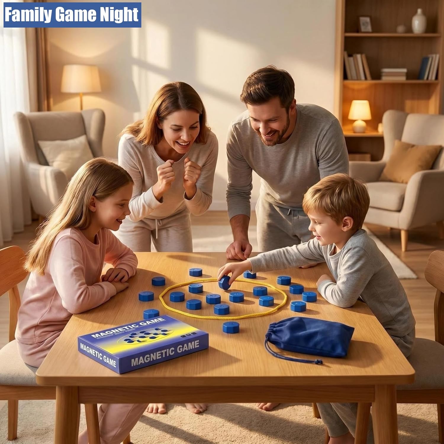 Detalle de FEELGUY Magnetic Chess Game: 20-Piece Portable Strategy for Family Fun
