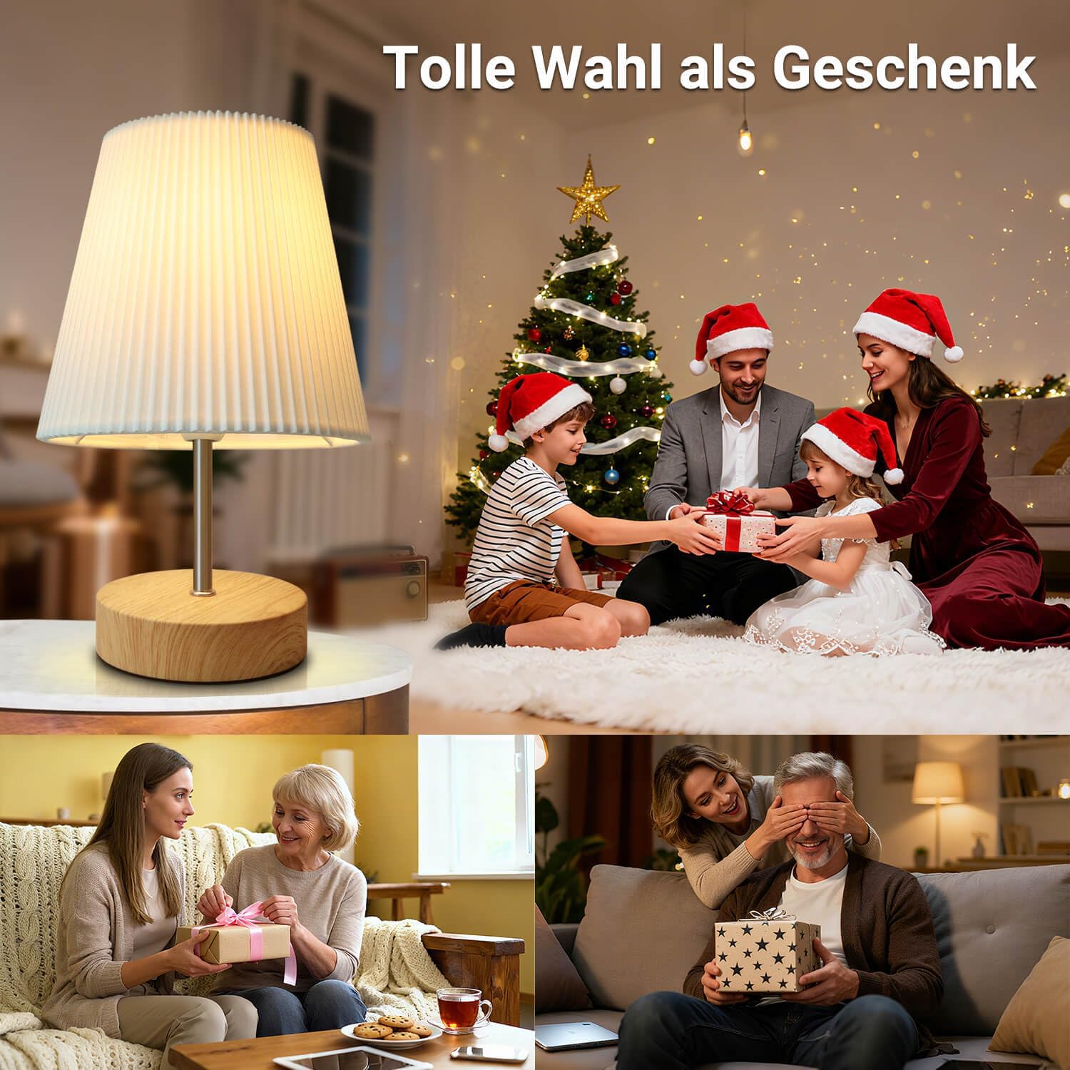 Detalle 2 de HSLighting Nachttischlampe Touch dimmbar 2700K