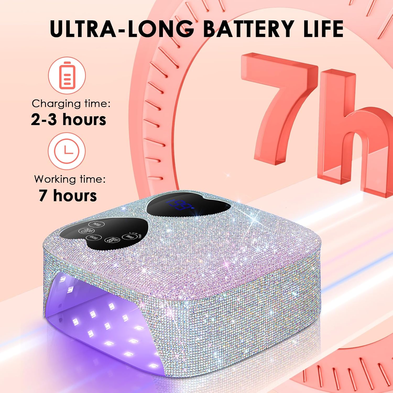Thumbnail 4 de HUITINE 80W Cordless UV LED Nail Lamp