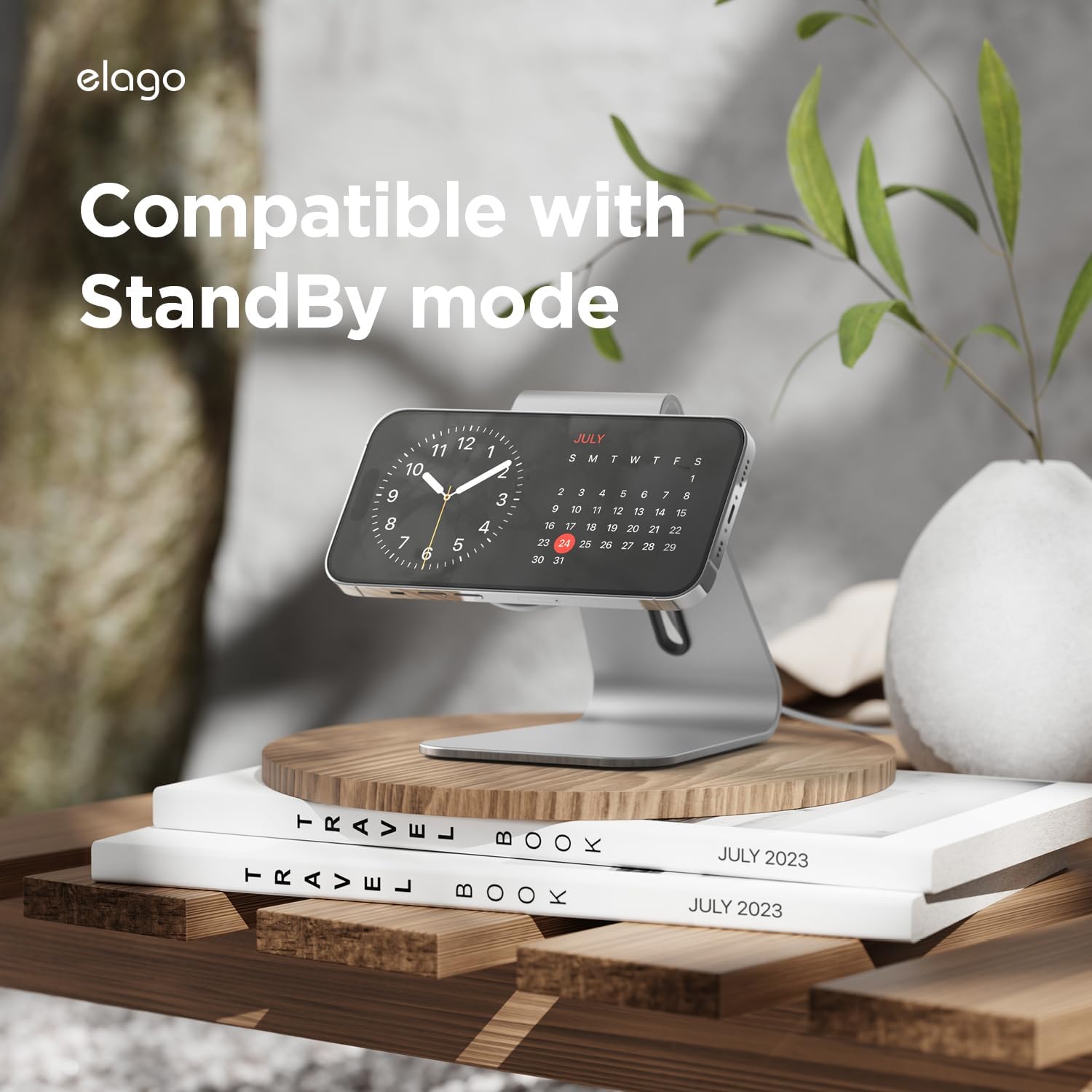 Thumbnail 2 de elago MS4 Station de charge MagSafe en aluminium – support téléphone (câble non inclus)