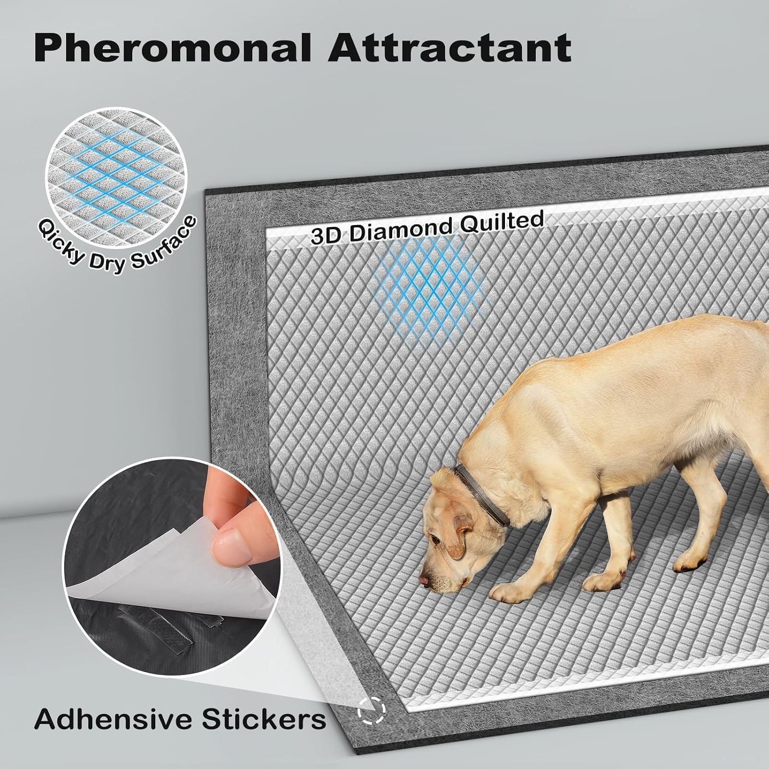 Thumbnail 5 de MIZOK Charcoal Puppy Pads 71x86cm training