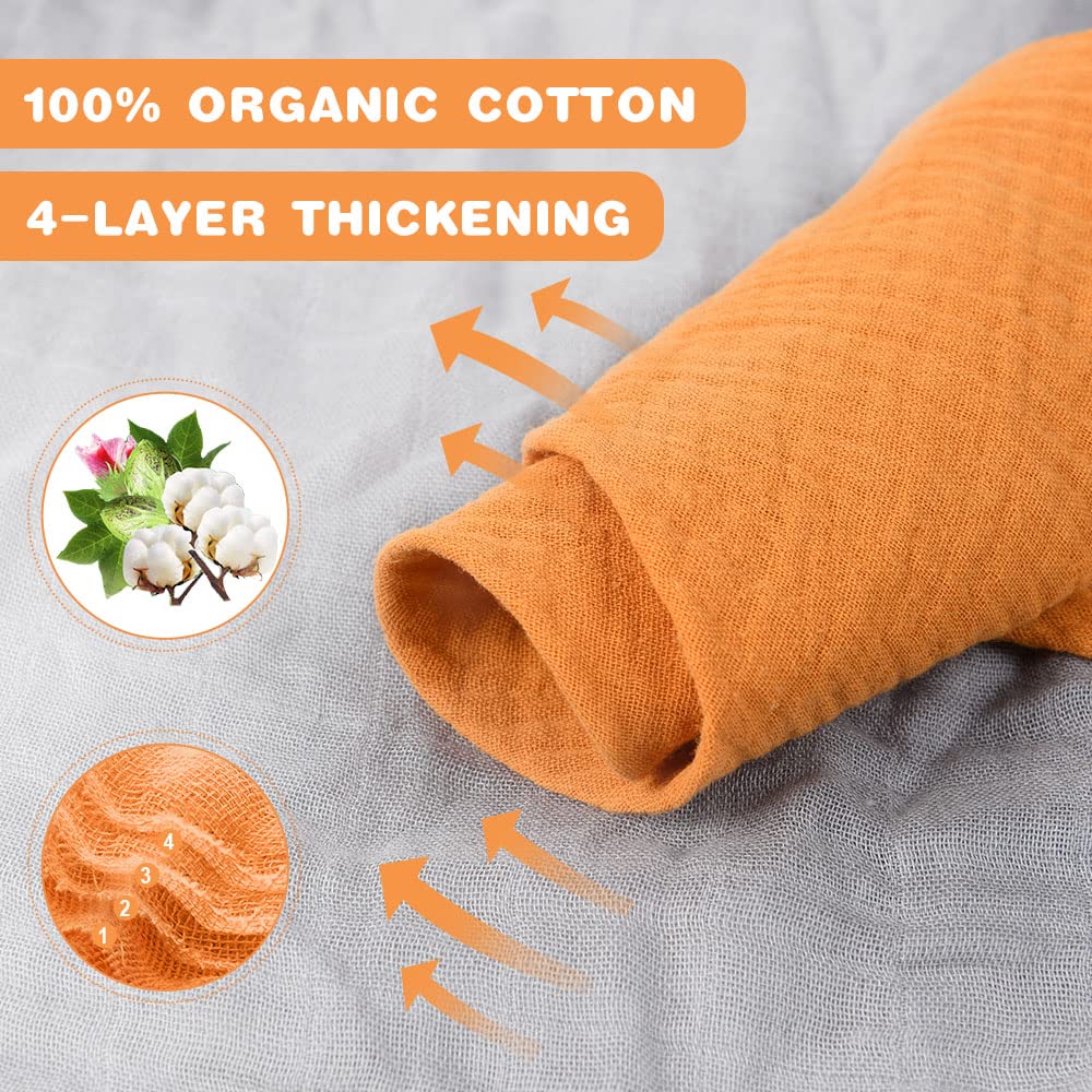 Thumbnail 4 de Vicloon Muslin Baby Lätzchen (100% Baumwolle Musselin) – 8er-Set Sabberdreiecktücher mit Druckknöpfen