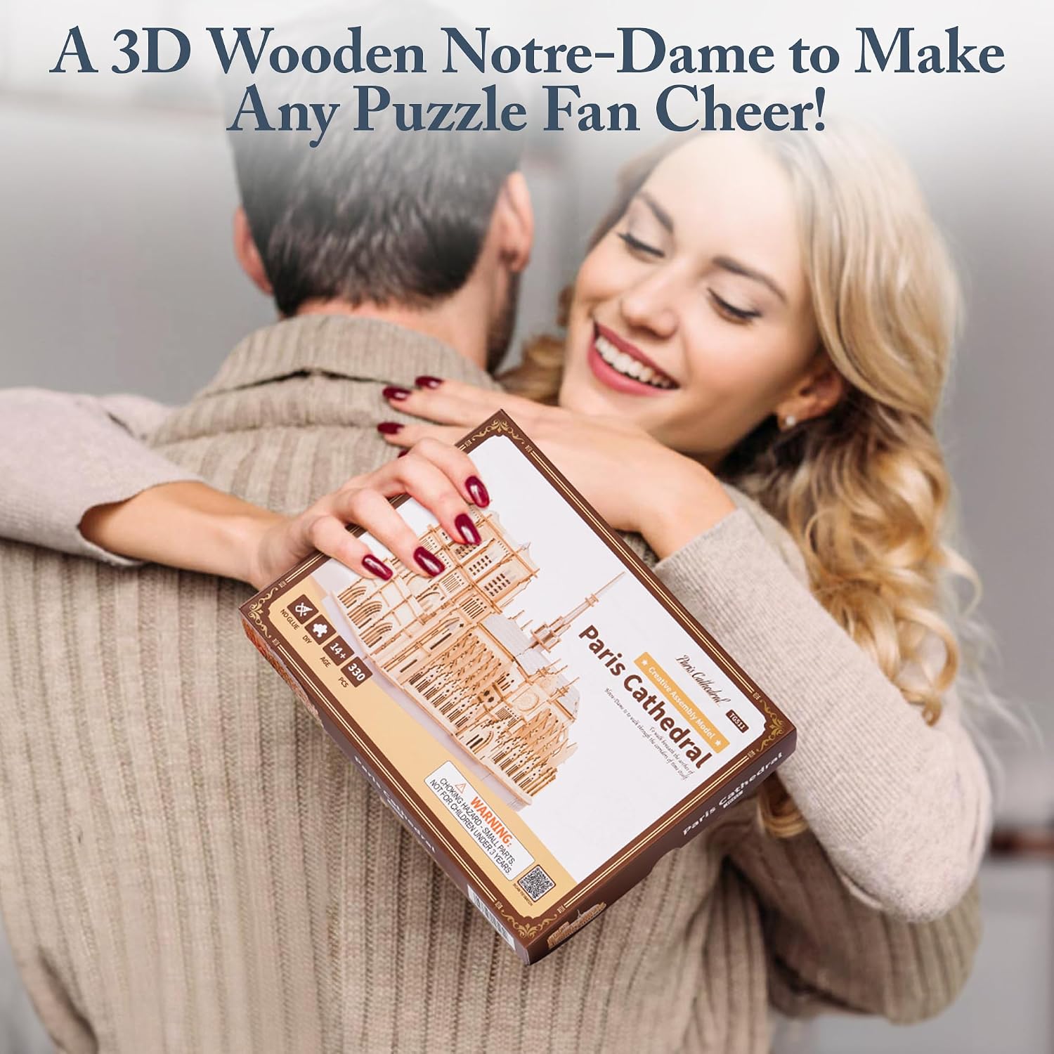 Detalle 2 de ROBOTIME Notre Dame 1:460 Wooden Model