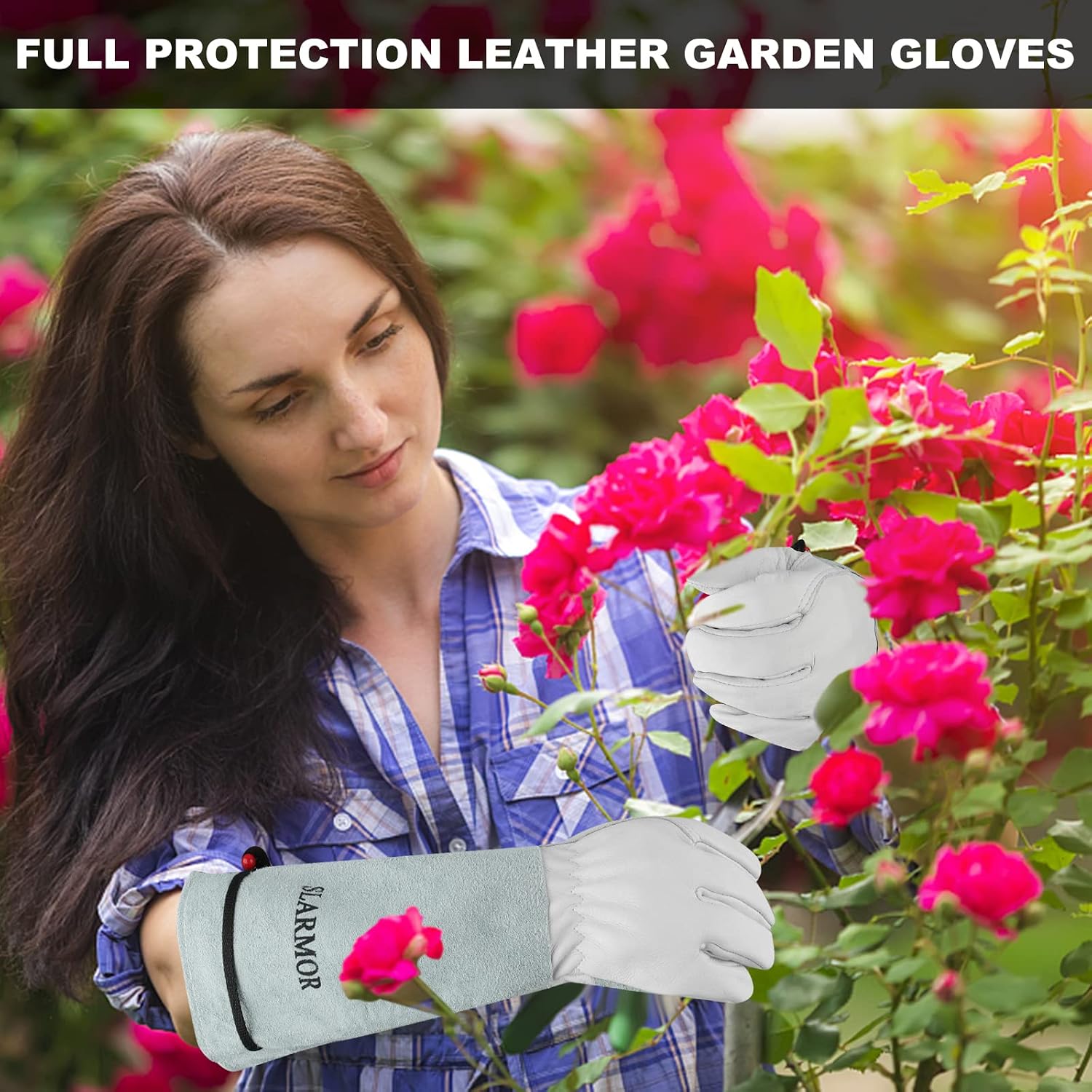 Thumbnail 3 de SLARMOR Gartenhandschuhe aus Leder mit Schutz