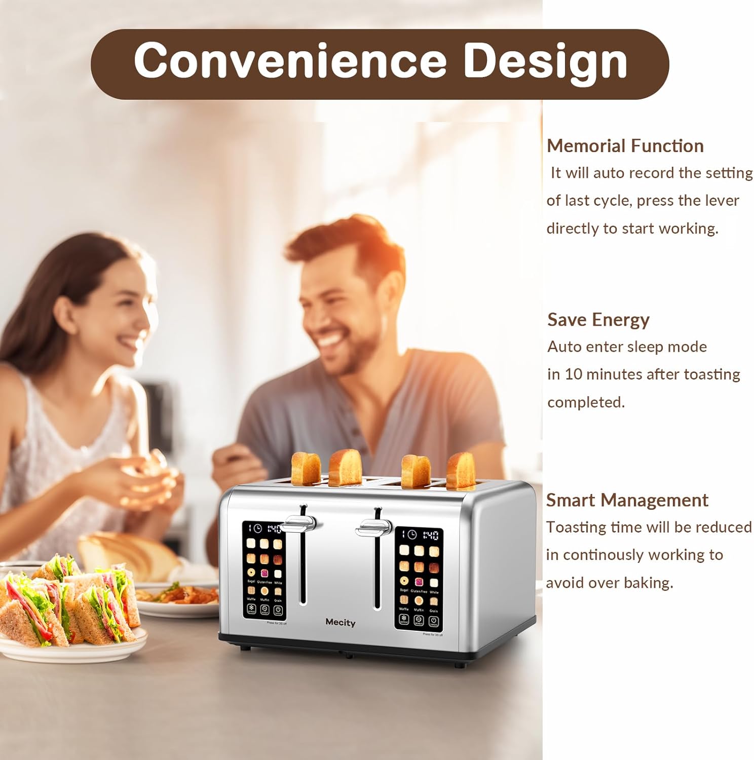 Thumbnail 4 de Mecity 4 Slice Toaster
