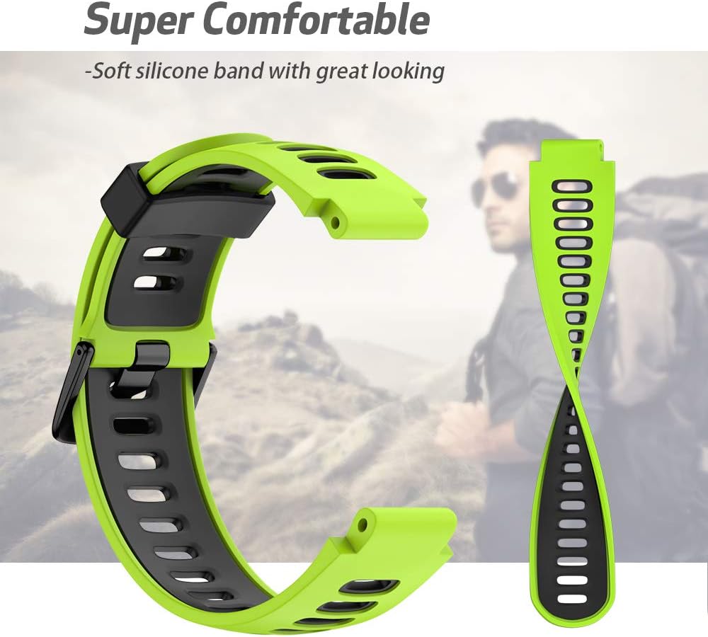 Detalle de ANBEST cinturino silicone per Garmin 180-220 mm