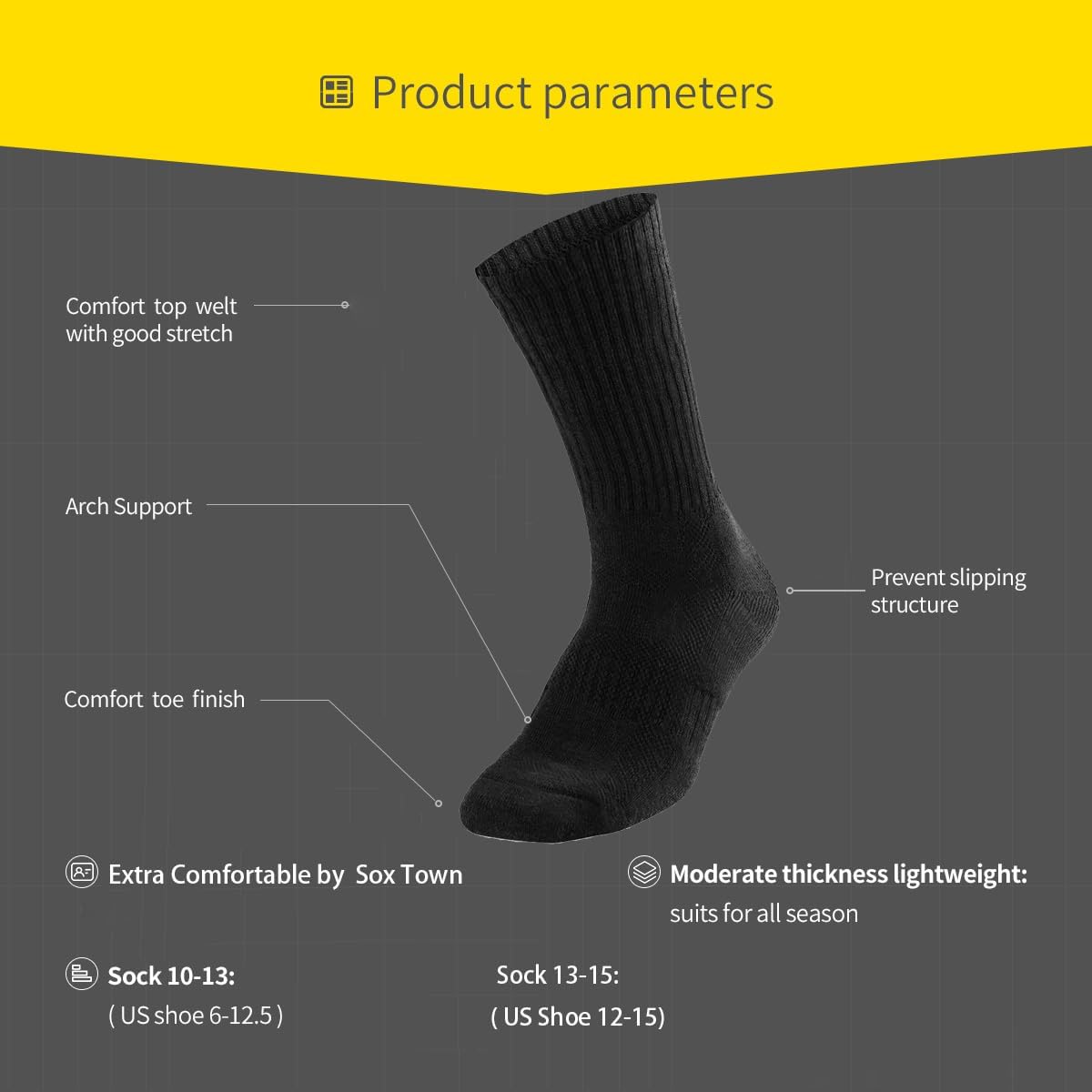 Detalle 2 de SOX TOWN Cushioned Crew Socks