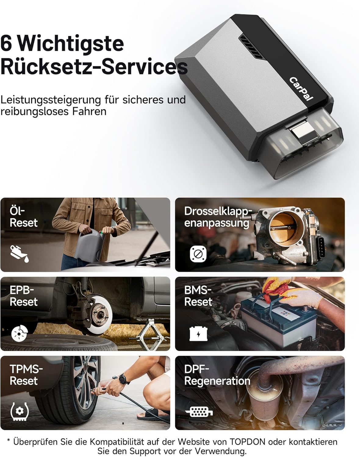 Thumbnail 3 de TOPDON CarPal-A OBD2 Diagnosegerät 1 Jahr