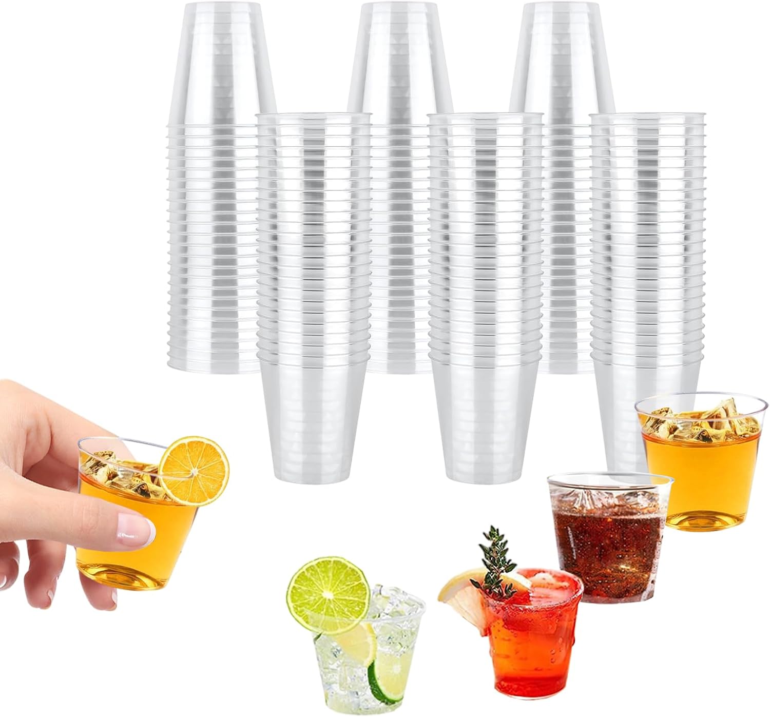 Detalle de Behiruch HKB-200P-30ml kunststof borrelglaasjes, 30 ml, transparant, 200 stuks