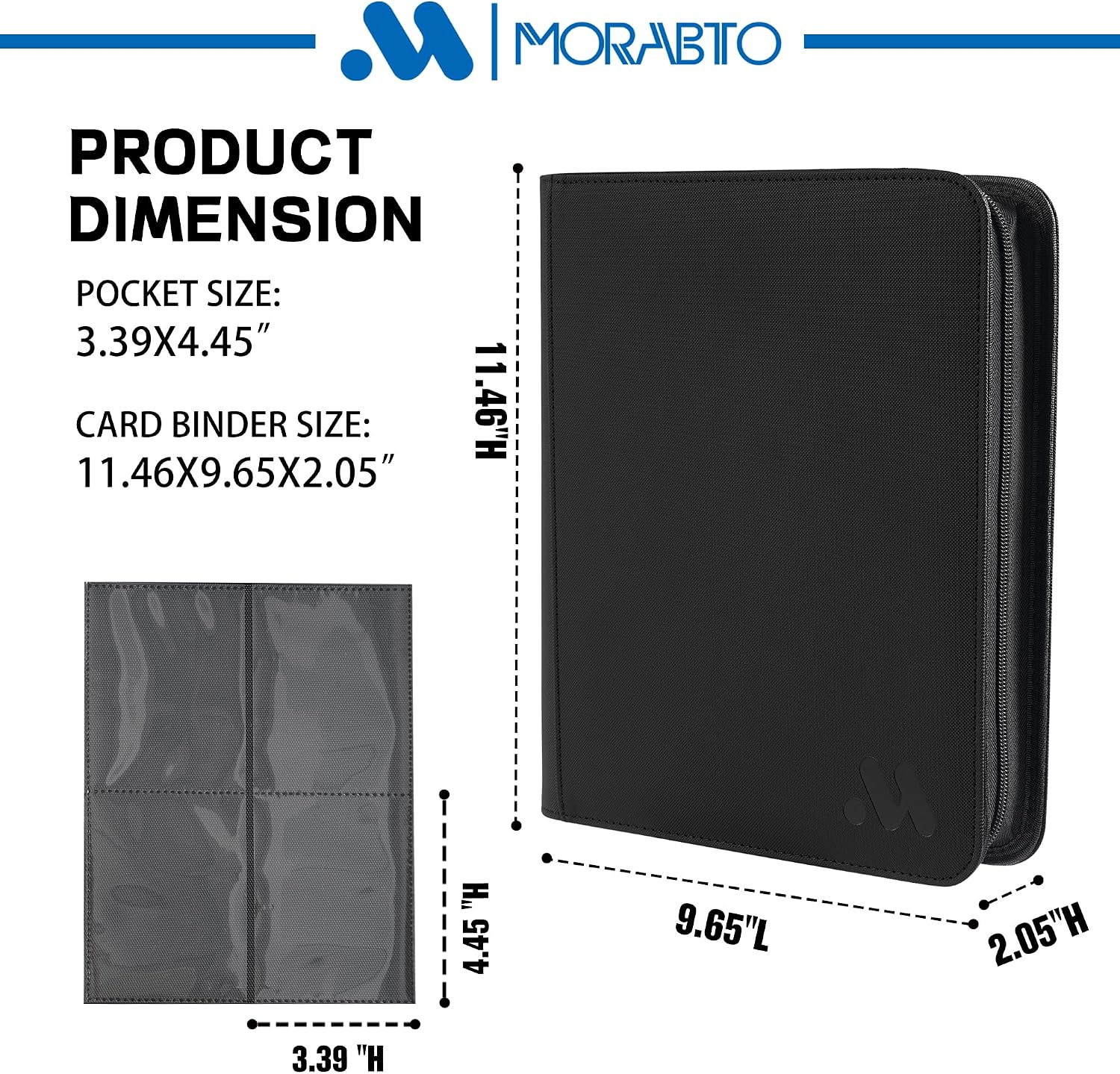 Detalle 2 de MORABTO Top Loader Binder, 128-Card Capacity