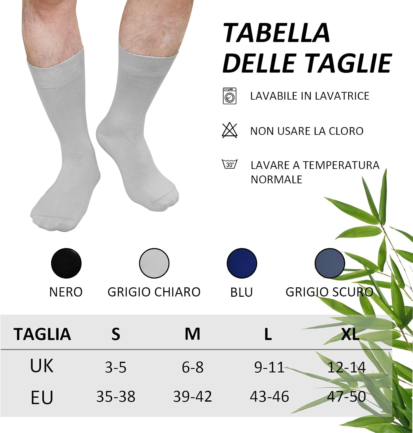 Thumbnail 6 de LOFIR calze in bambù senza cuciture antibatteriche uomo donna (4 paia) taglia 35-50