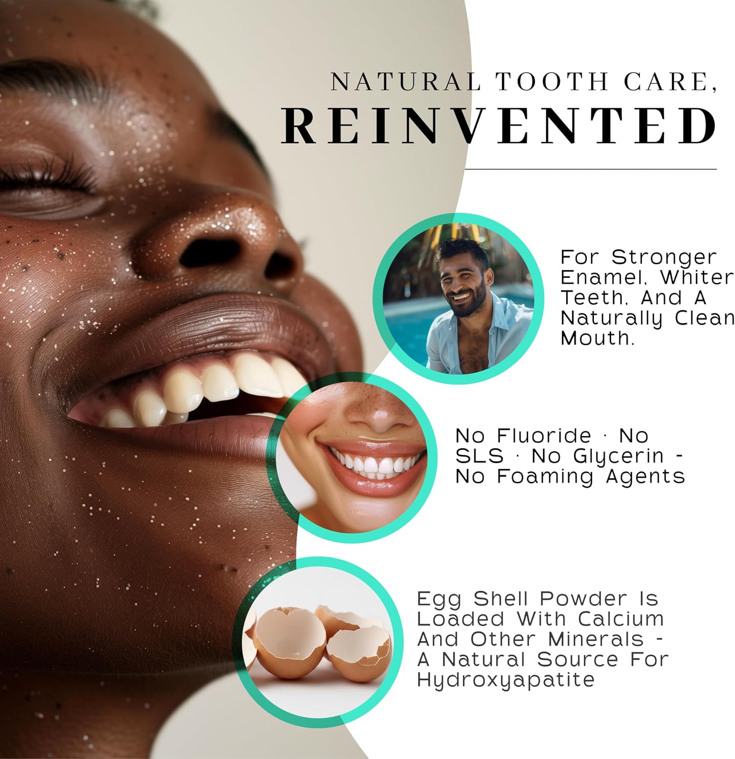 Thumbnail 4 de Vanman’s Miracle Tooth Powder: Fluoride-Free Whitening with Coconut Charcoal & Eggshell Powder (2.2 oz)