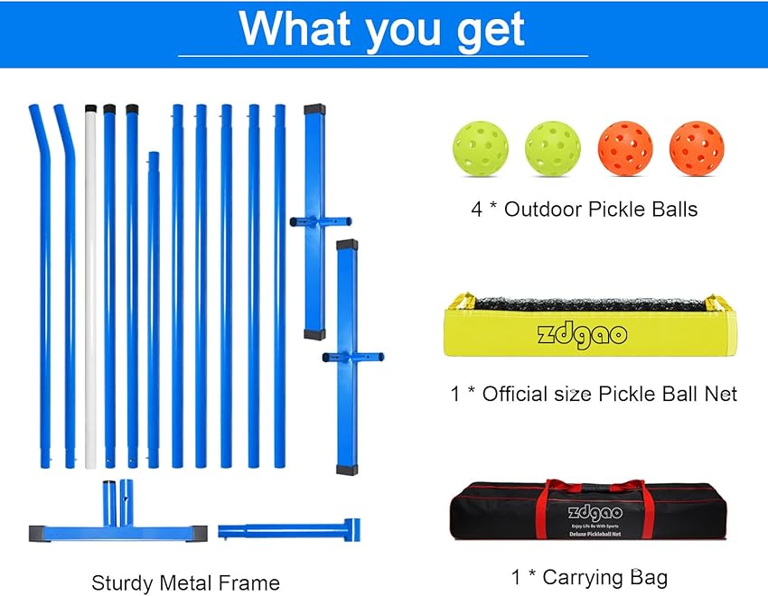 Thumbnail 4 de Zdgao 22FT Pickleball Net for Driveway 🎾