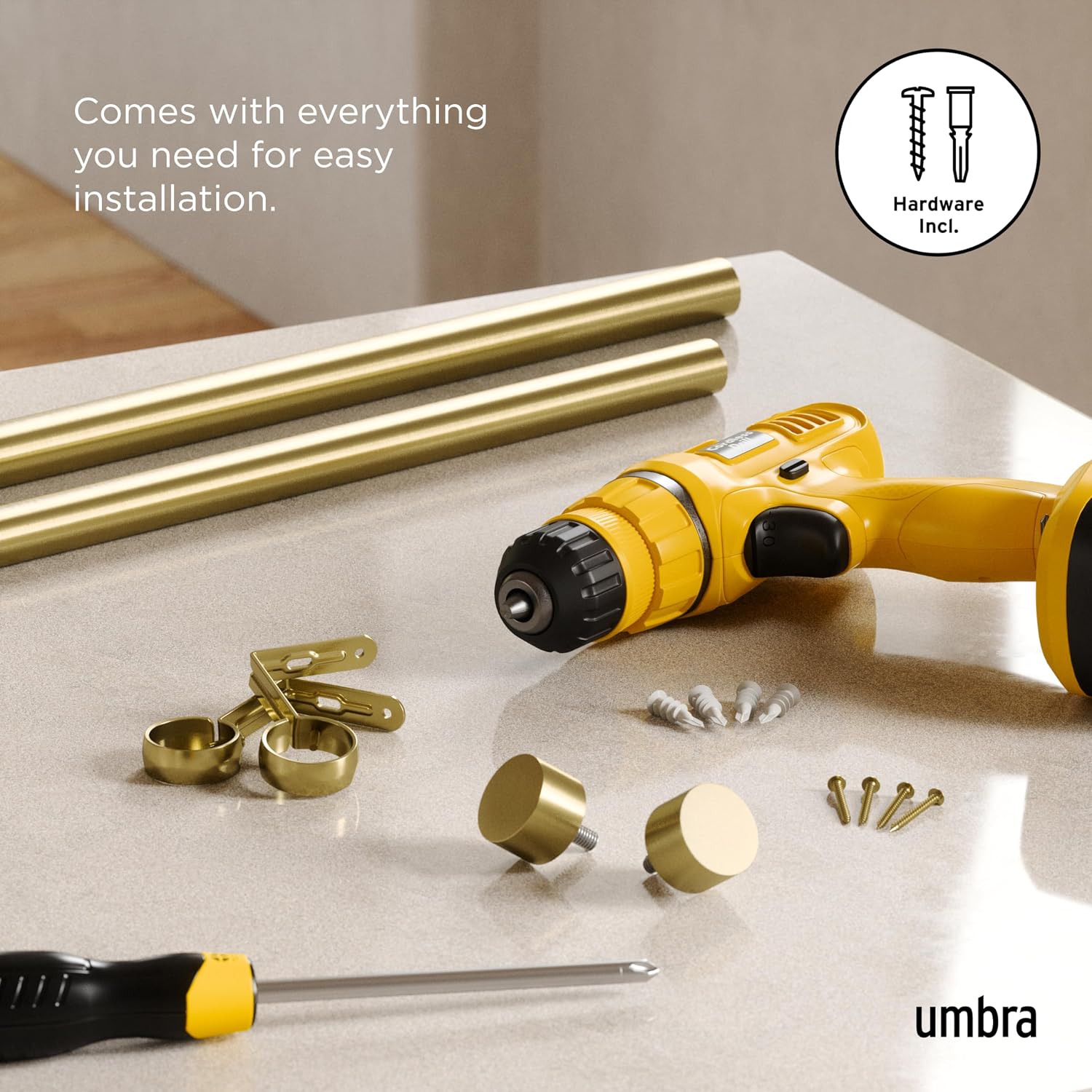 Detalle 2 de Umbra Curtain Rod, 36 to 66 Inches