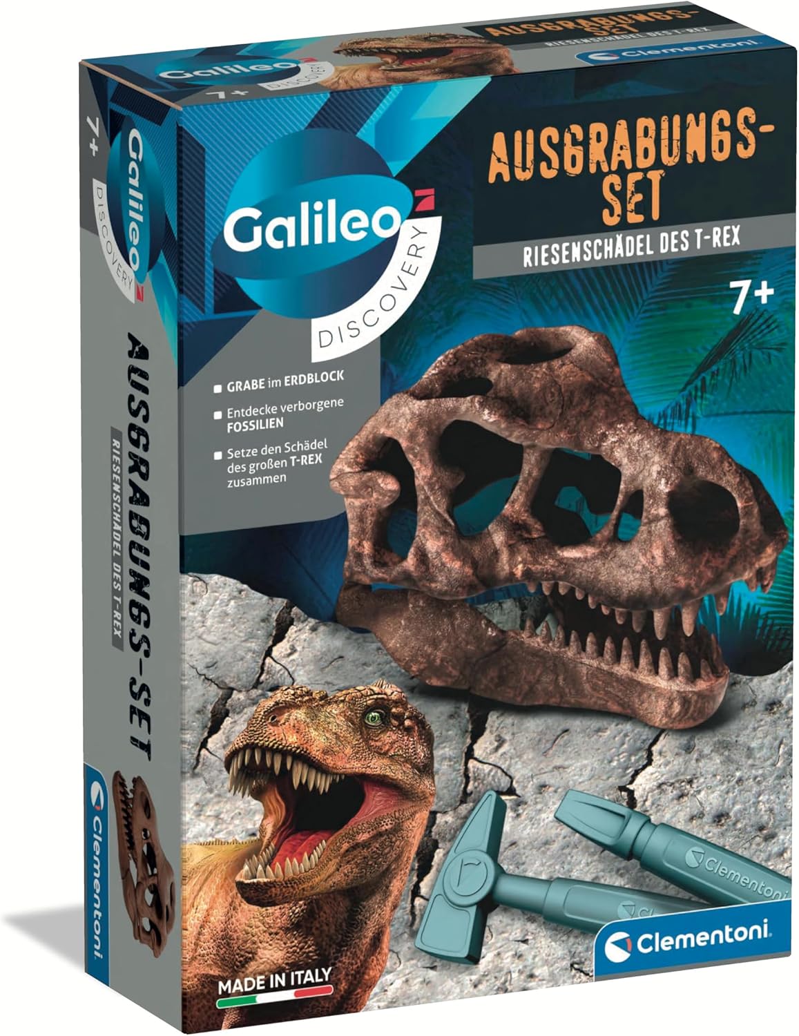 Thumbnail 5 de Clementoni 59273 Galileo Discovery Ausgrabungs-Set Triceratops – Dino-Fossilien ausgraben und Skelett zusammenbauen (ab 7 Jahren)
