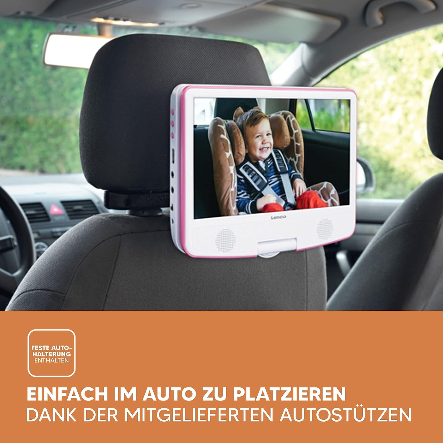 Thumbnail 6 de Lenco DVP-910PK – przenośny odtwarzacz DVD 9 cali z USB i baterią