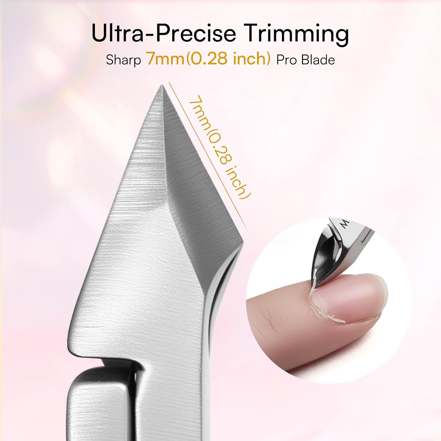 Detalle 2 de Makartt Cuticle Trimmer 7mm Pink 3‑Piece Kit