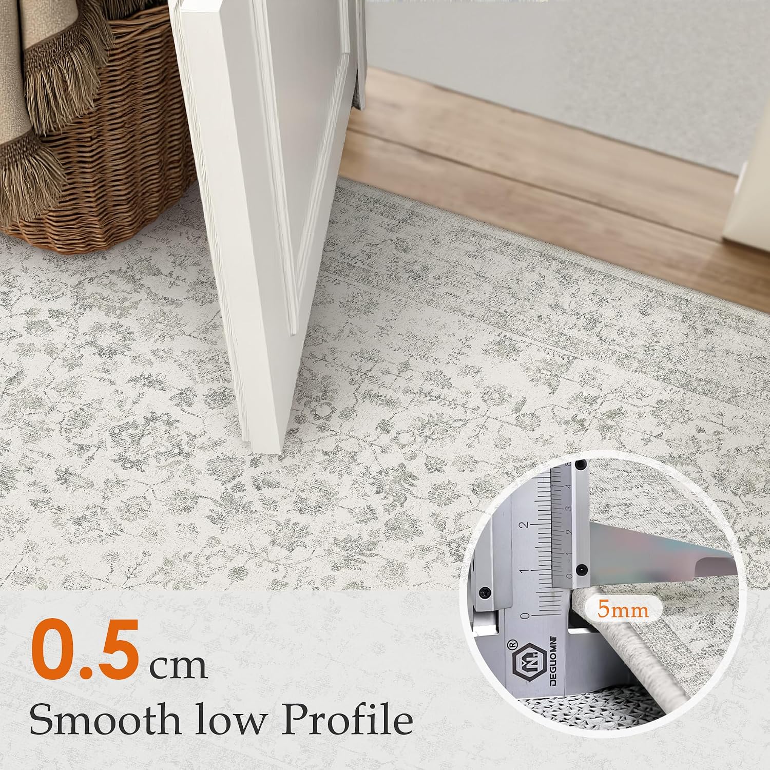 Thumbnail 2 de PureCozy Grey rugs 200x300 cm non slip
