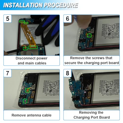 Thumbnail 6 de ZHUROUPU repuesto de conector Dock con puerto de carga y micrófono para Samsung Galaxy A30s (2019) SM-A307FN