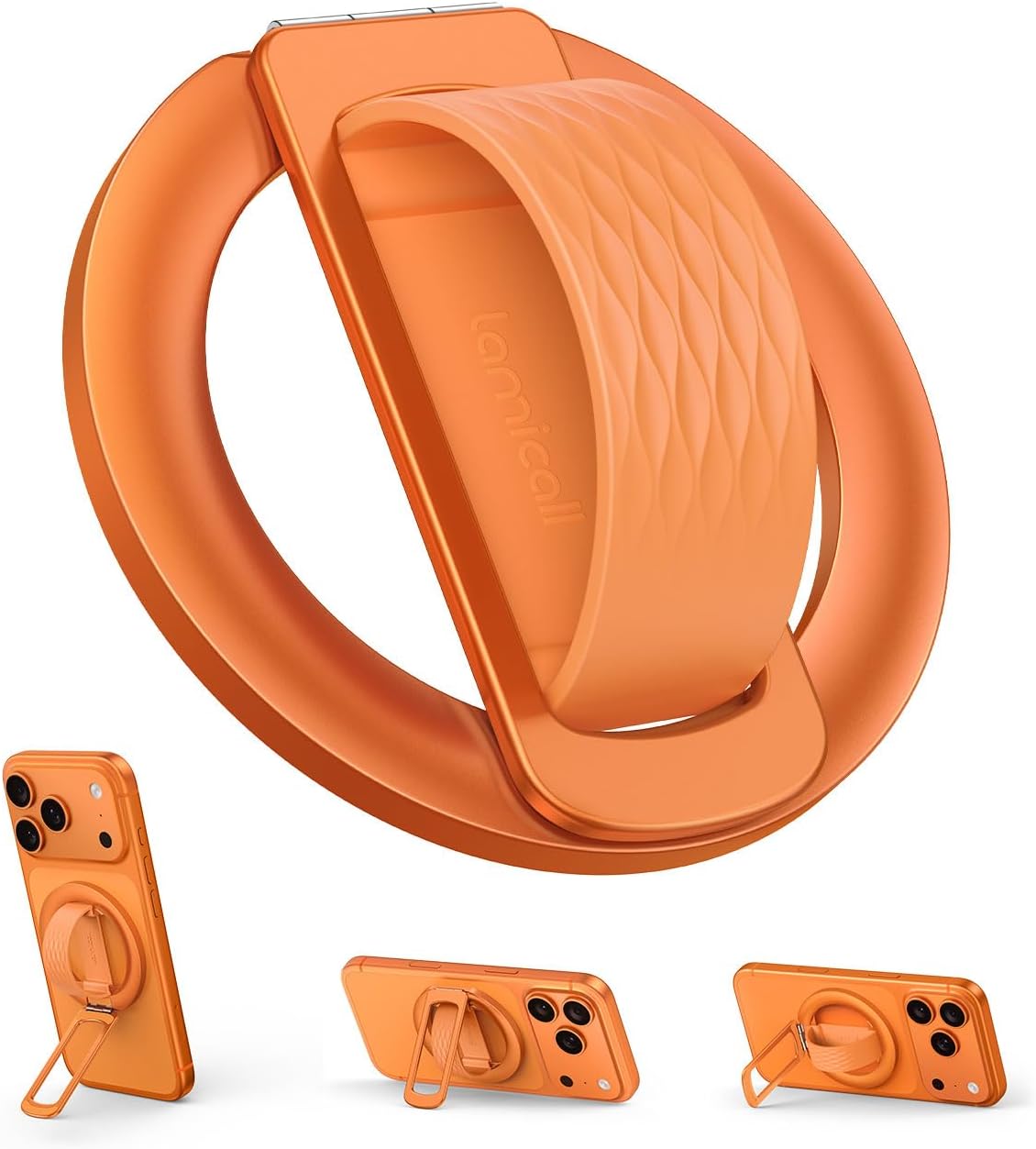 Thumbnail 6 de Lamicall Magnetic Phone Grip Holder for MagSafe with Soft Silicone Loop (Titanium)