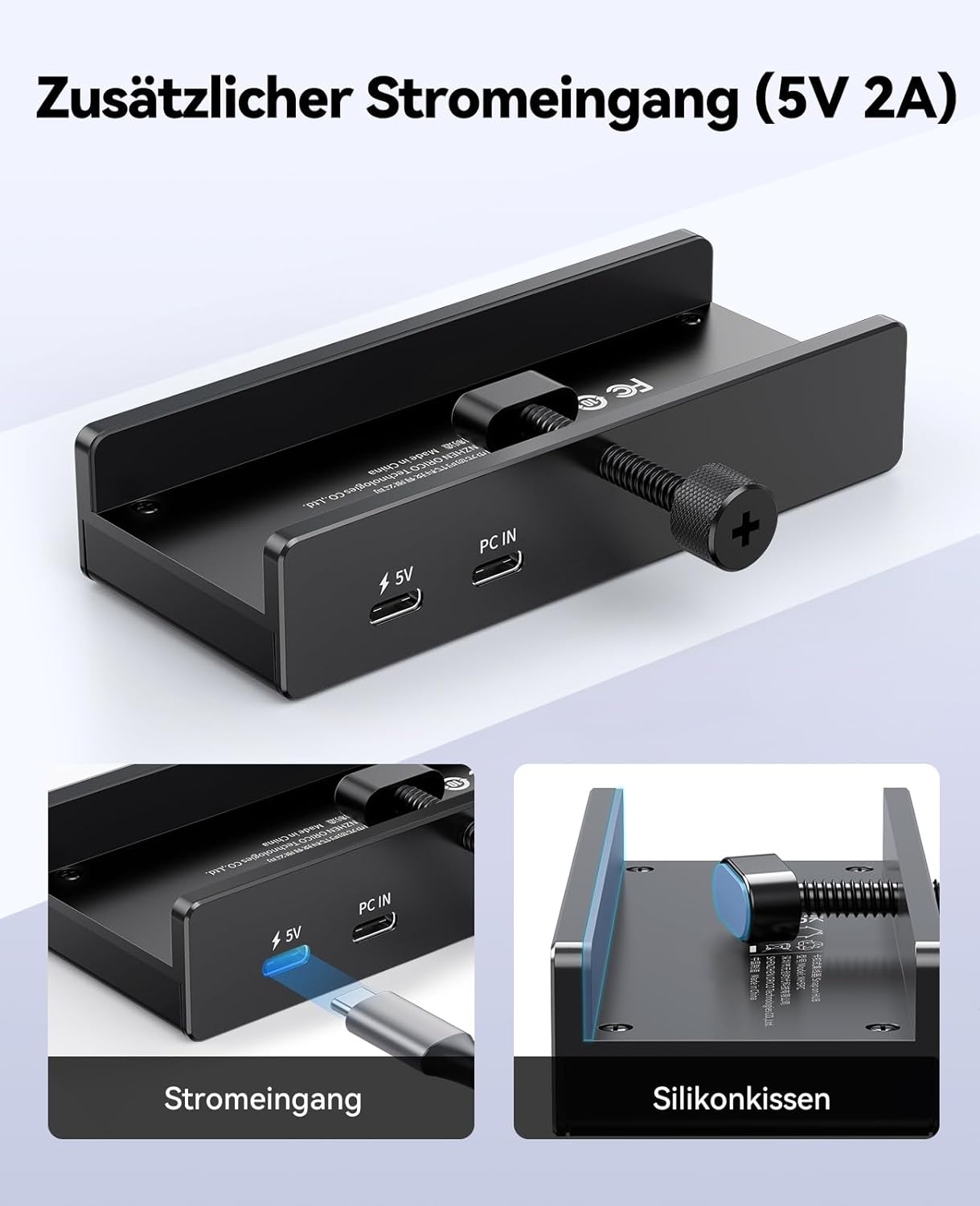 Thumbnail 4 de ORICO USB Hub 3.2: 5 Ports, 10 Gbit/s, montierbar + SD/TF 3.0 – aluminum, 5V Stromversorgung