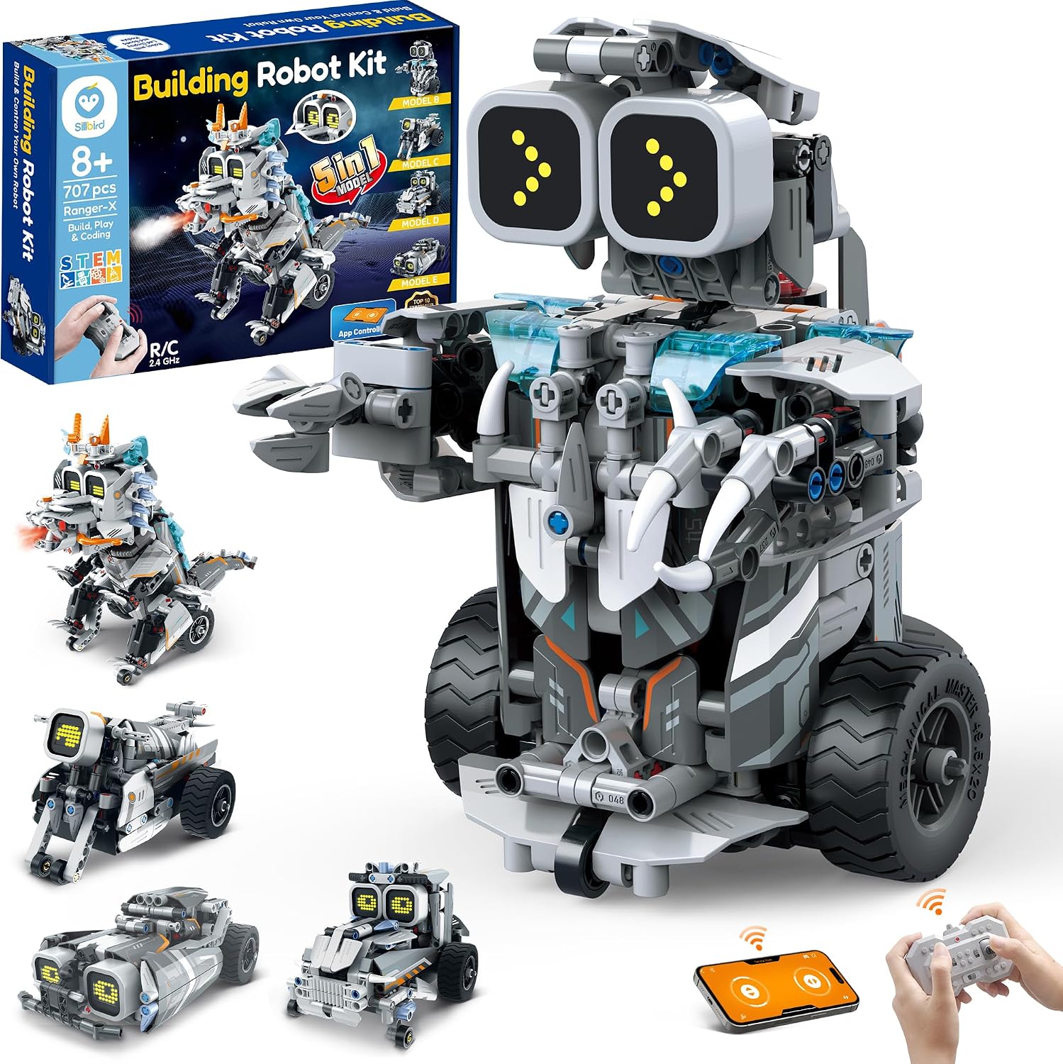 Detalle de Sillbird robot building kit, 5-in-1