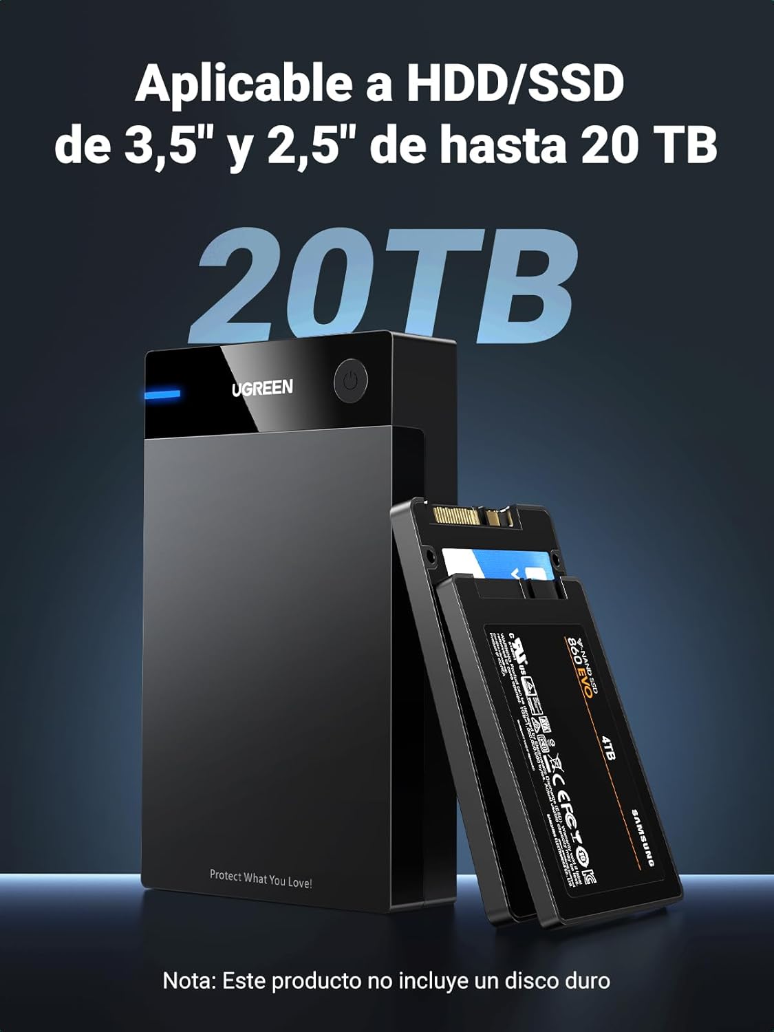 Thumbnail 1 de UGREEN Carcasa SATA SSD 3.5" 20TB, almacenamiento rápido 🚀