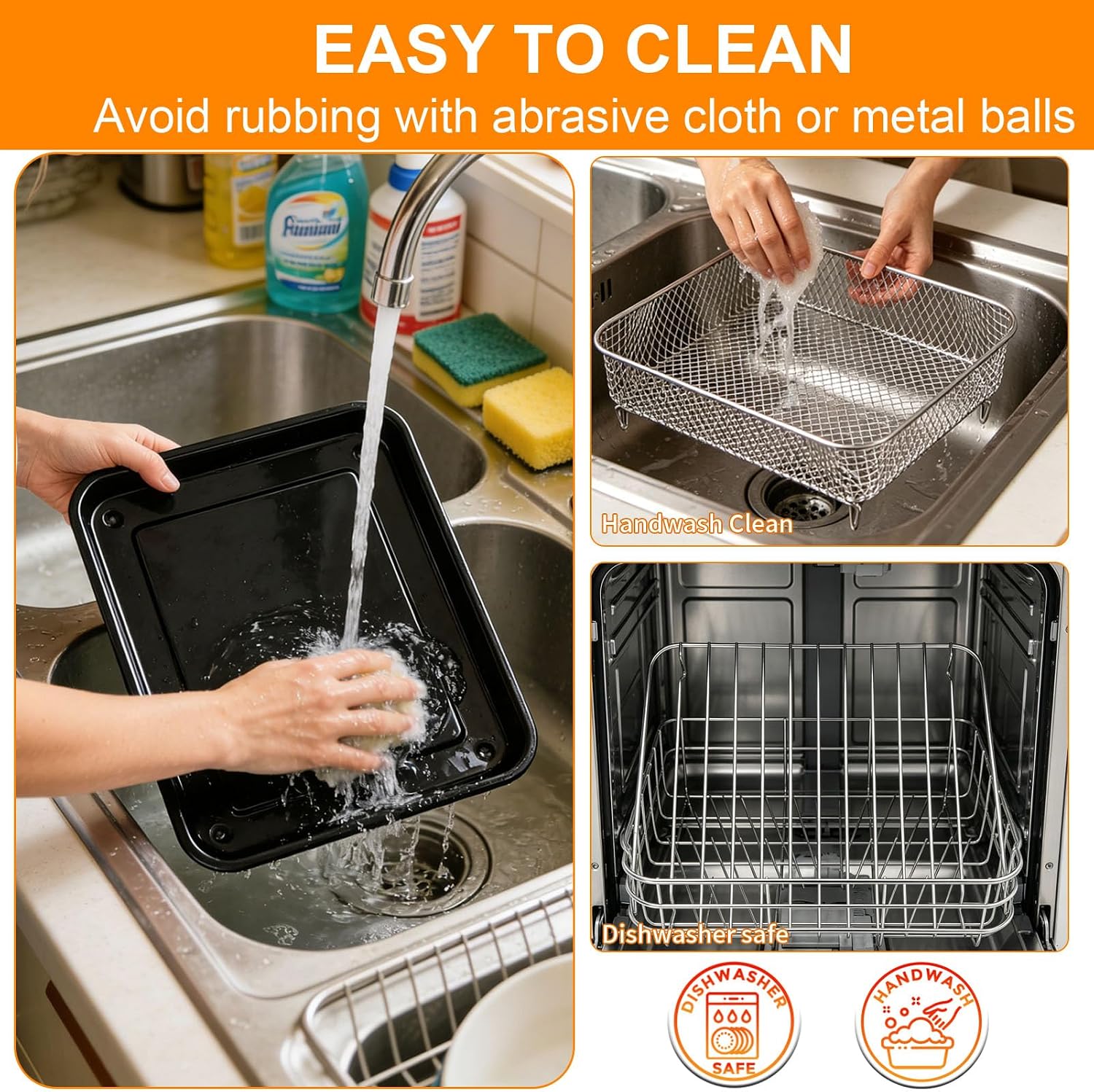 Detalle 1 de GCQFZ air fryer oven tray, 12.2 × 12.2 inches