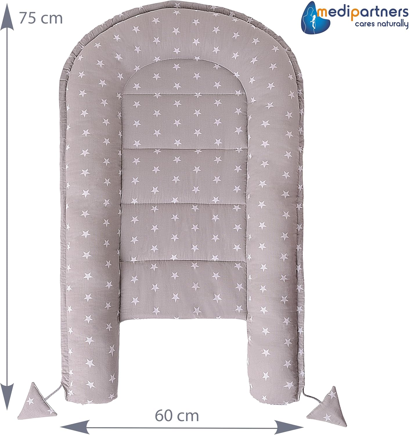 Detalle de Medi Partners Katzenbett Hundebett 75x60x10 cm – Cocoon-Nest mit gekauertem Rand, OEKO-TEX zertifiziert