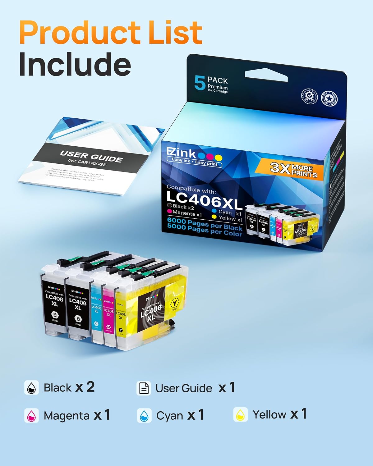 Thumbnail 6 de E-Z Ink LC406XL Ink Cartridges