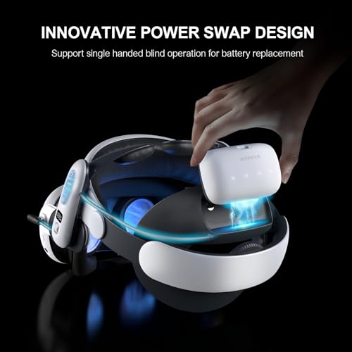 Detalle de BOBOVR S3 Pro: Batería Correa para la Cabeza con Enfriamiento, 10000 mAh intercambiable para Meta Quest 3/Quest 3S