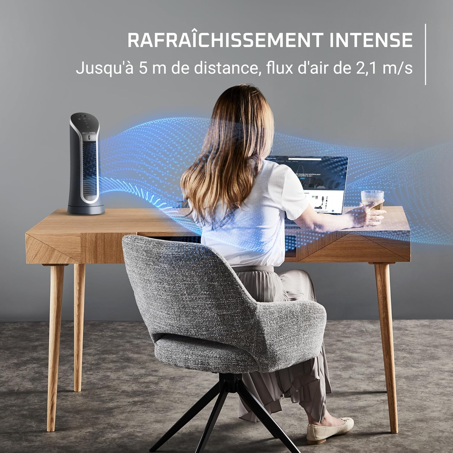 Thumbnail 2 de Rowenta Eole Compact VU6220F0 : ventilateur colonne silencieux et économe pour l’été