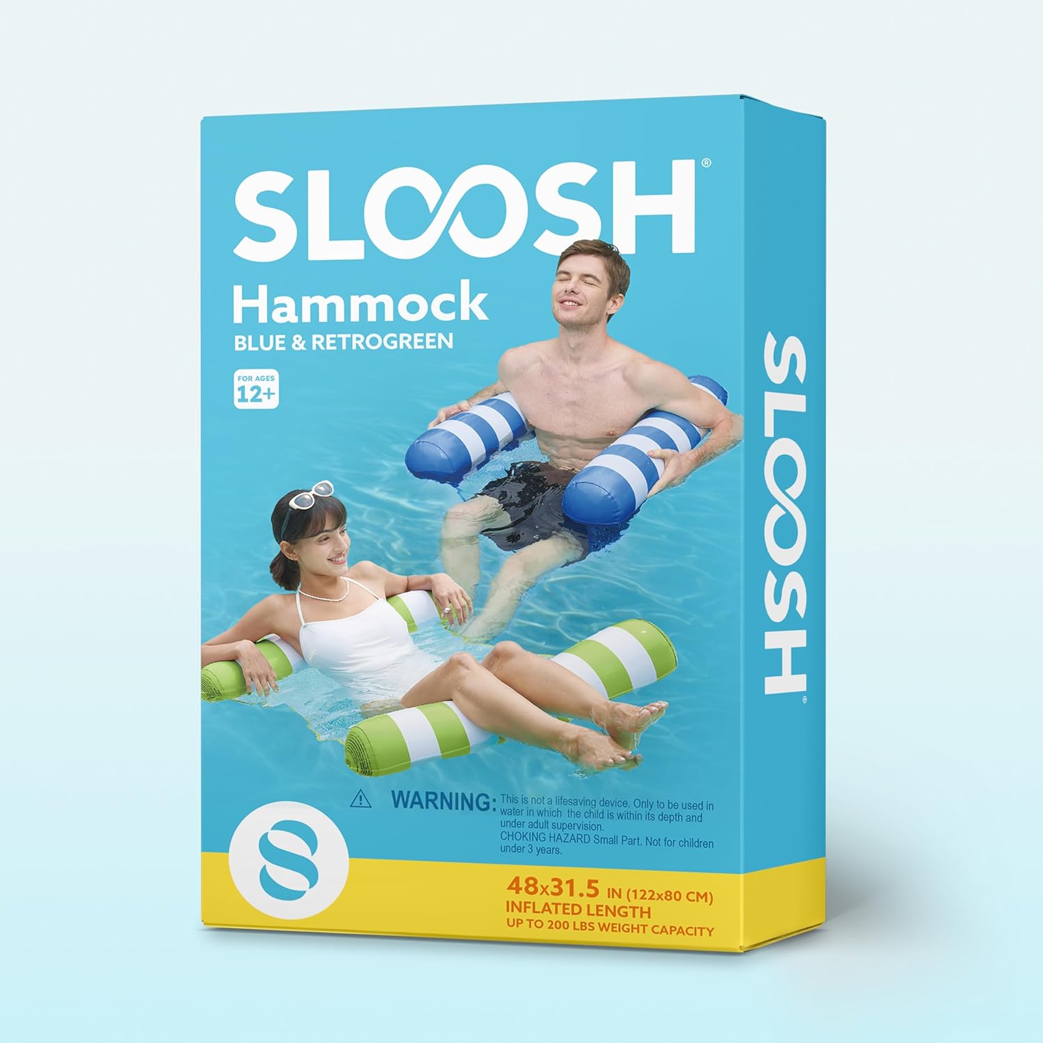 Thumbnail 6 de Sloosh 2-Packung Hängematte Pool Floats 4-in-1 – Vielseitige Aufblasbare Liege für Erwachsene