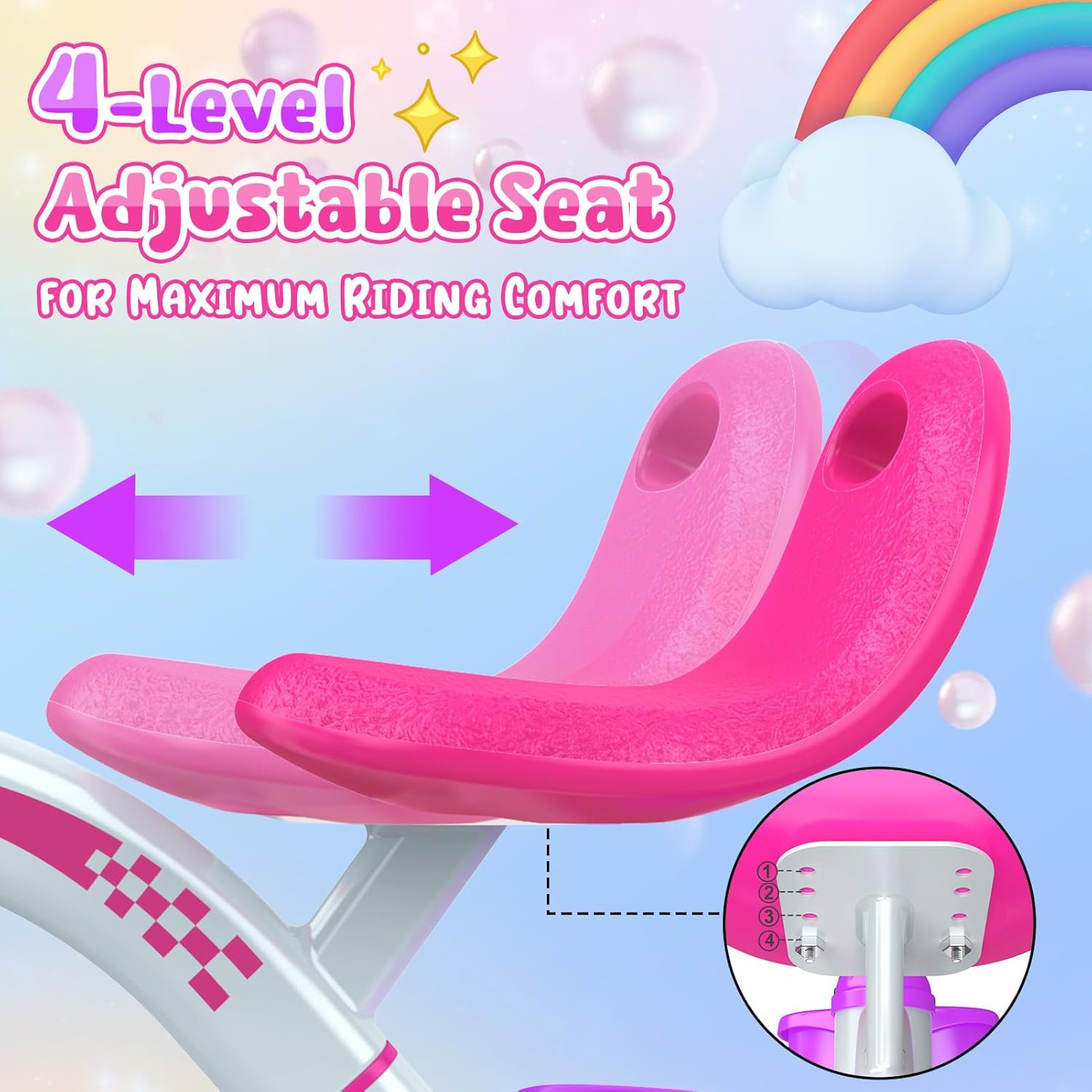 Thumbnail 3 de Kkdi Toddler Tricycle 4-Level Adjustable Seat