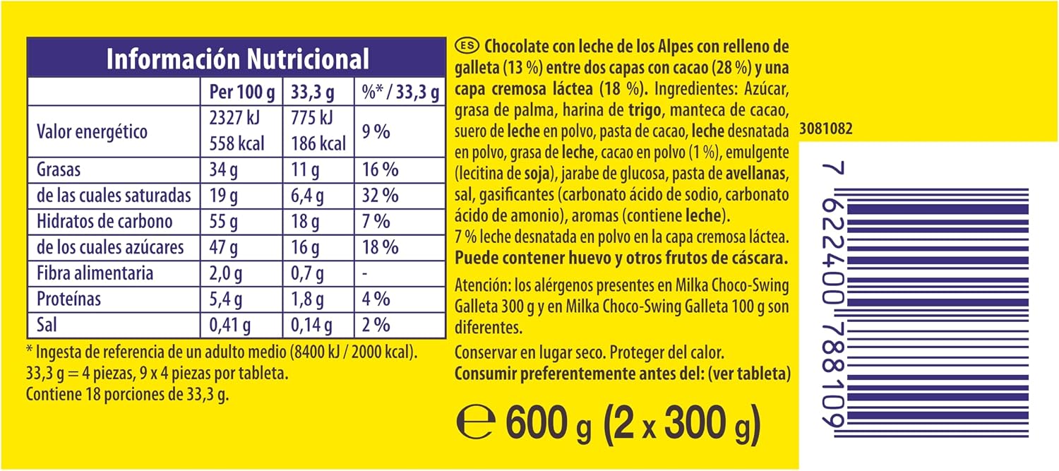 Detalle 2 de Milka MMMAX Choco Swing 300 g 🍫