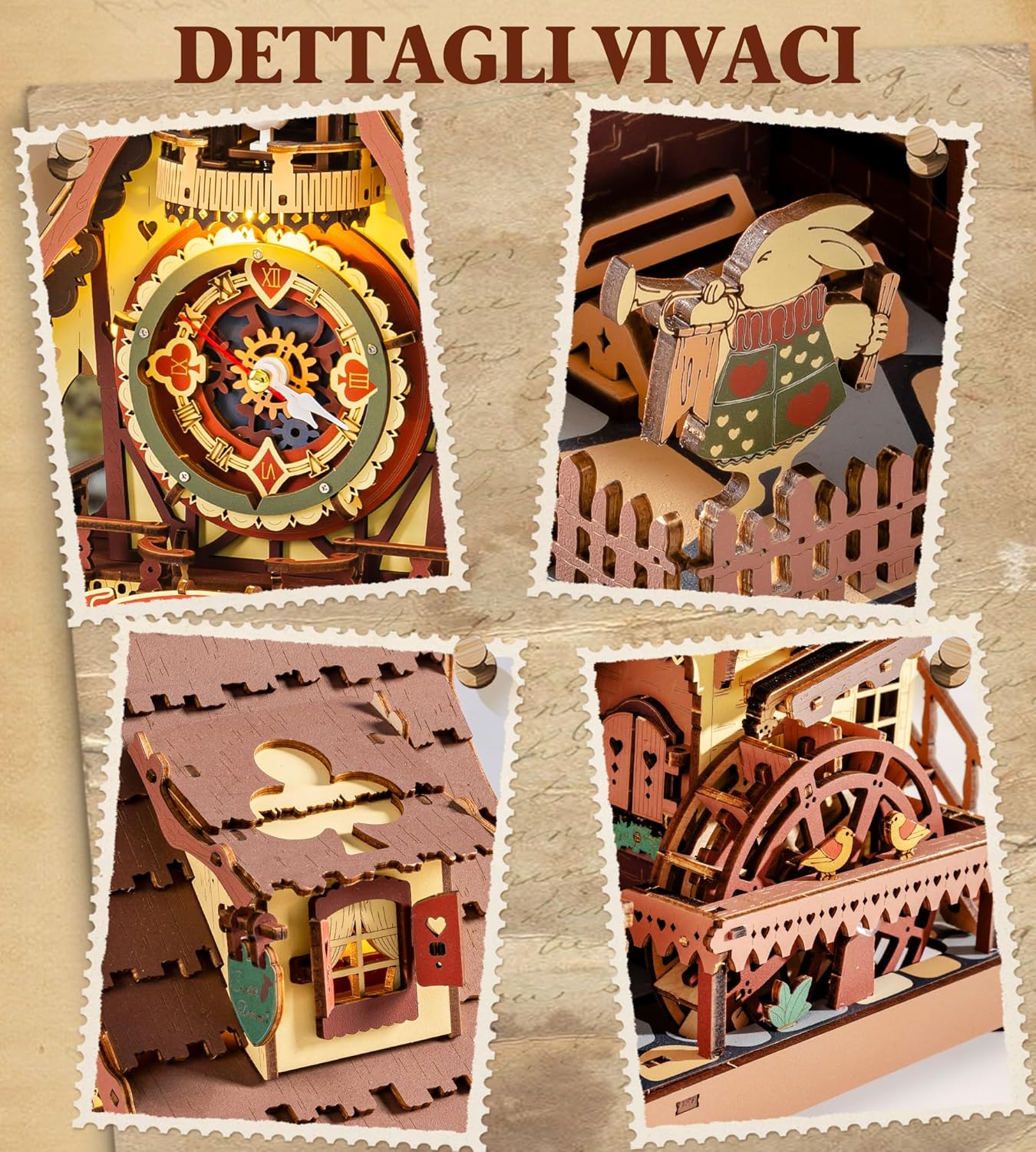 Thumbnail 4 de ROKR LC901 Reloj de cuco 3D madera 🧩