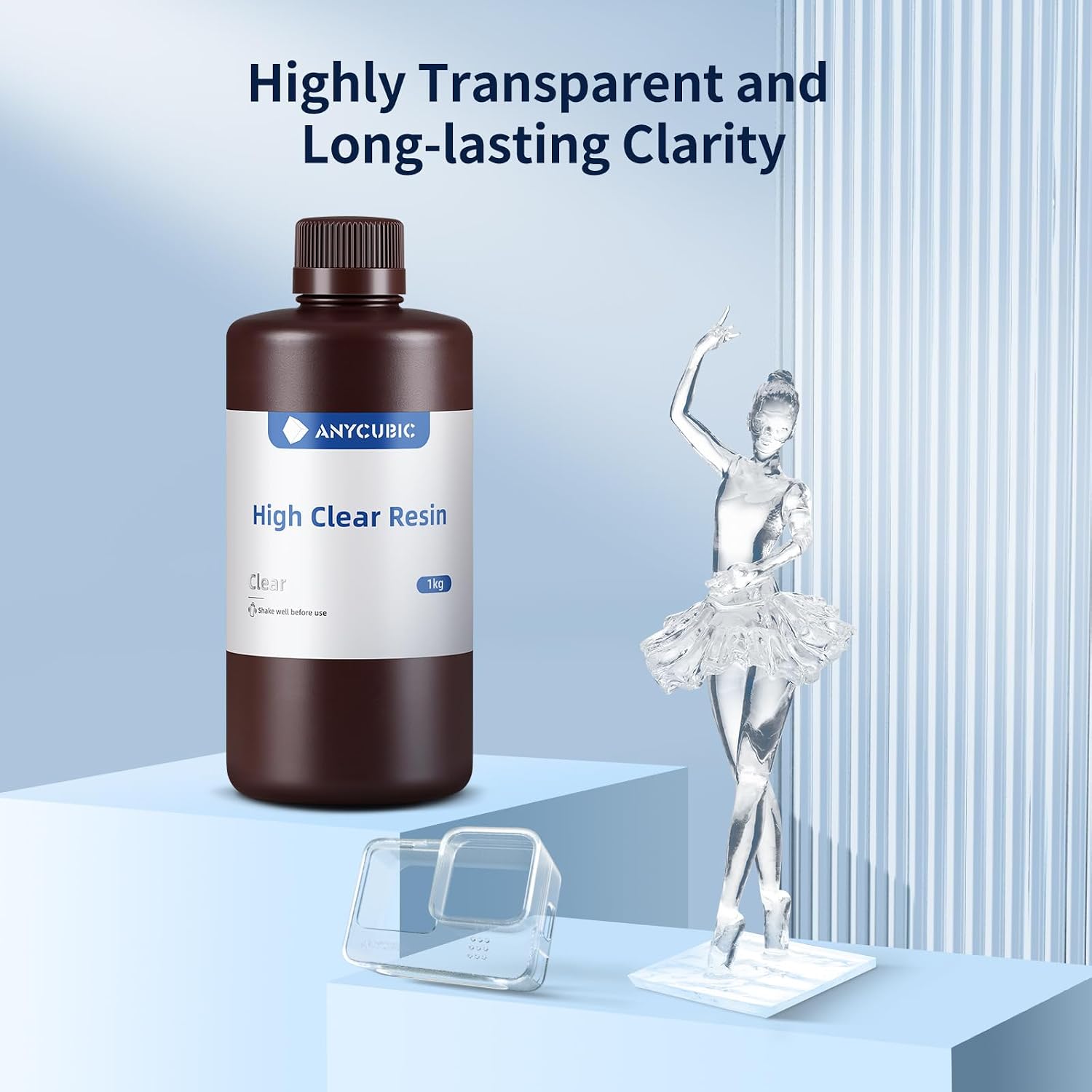 Detalle de ANYCUBIC High Clear 3D Printer Resin 1kg 🖨