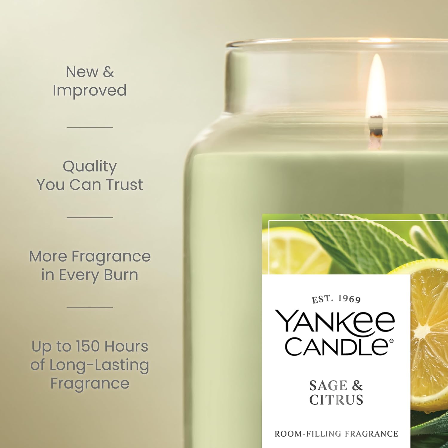 Thumbnail 2 de Yankee Candle Sage & Citrus 22oz Scented Candle 🕯