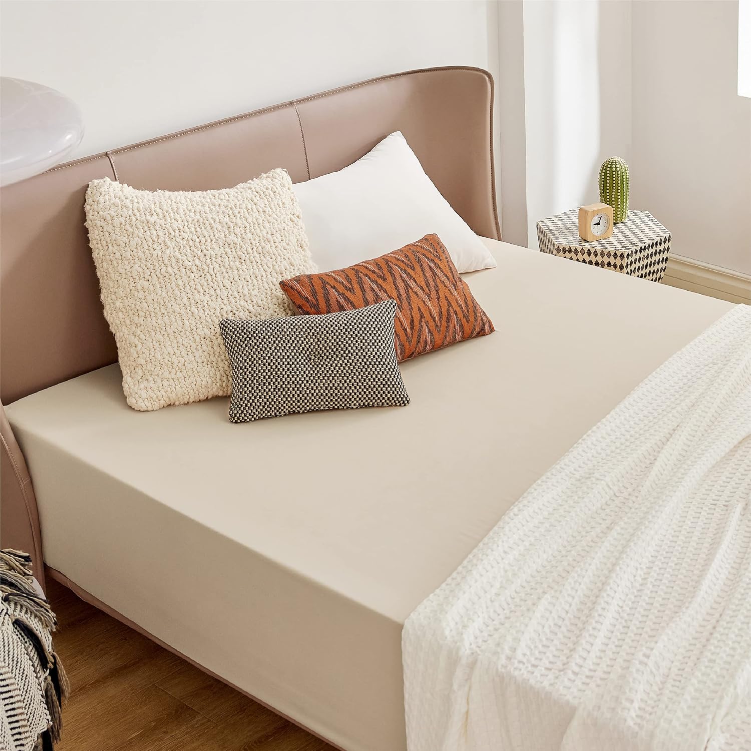 Thumbnail 6 de Bedsure King Size Fitted Sheet 16in Extra Deep Pocket