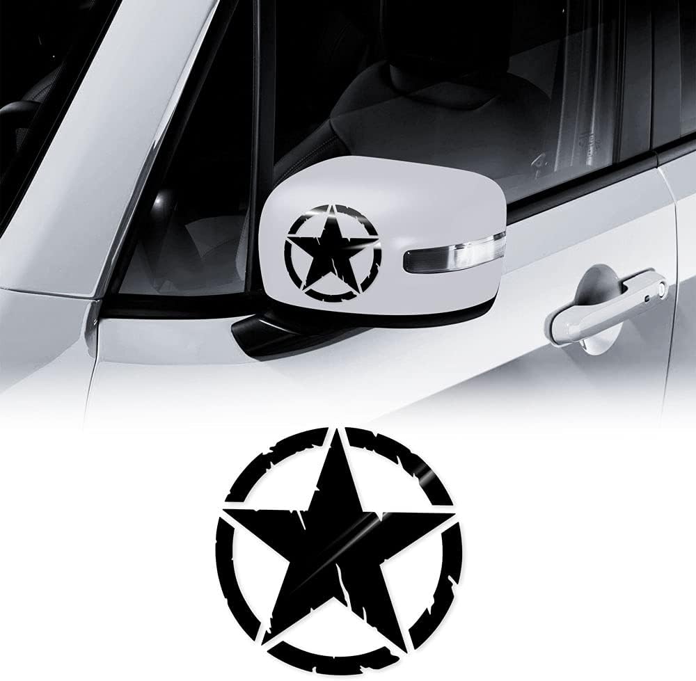 Thumbnail 6 de 4R Quattroerre.it 17112 Adesivi Stella Army Militare per Jeep Renegade – Diametro 33 cm, Bianco (2 pezzi)