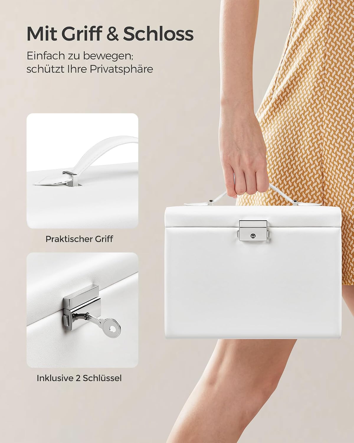 Detalle 2 de Schmuckkästchen SONGMICS JBC159W01 mit 4 Ebenen
